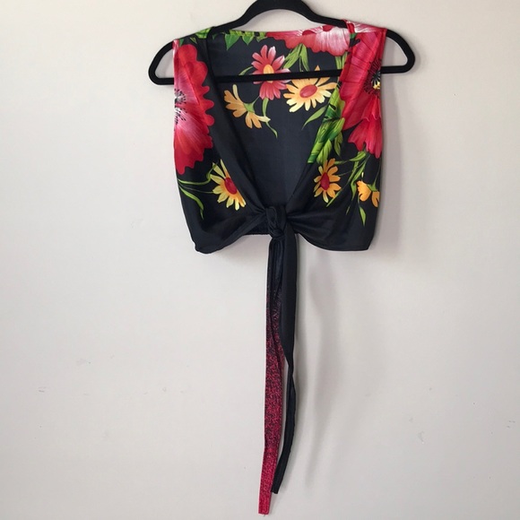 Custom Made Wrap Cropped Tank Top - Picture 2 of 14